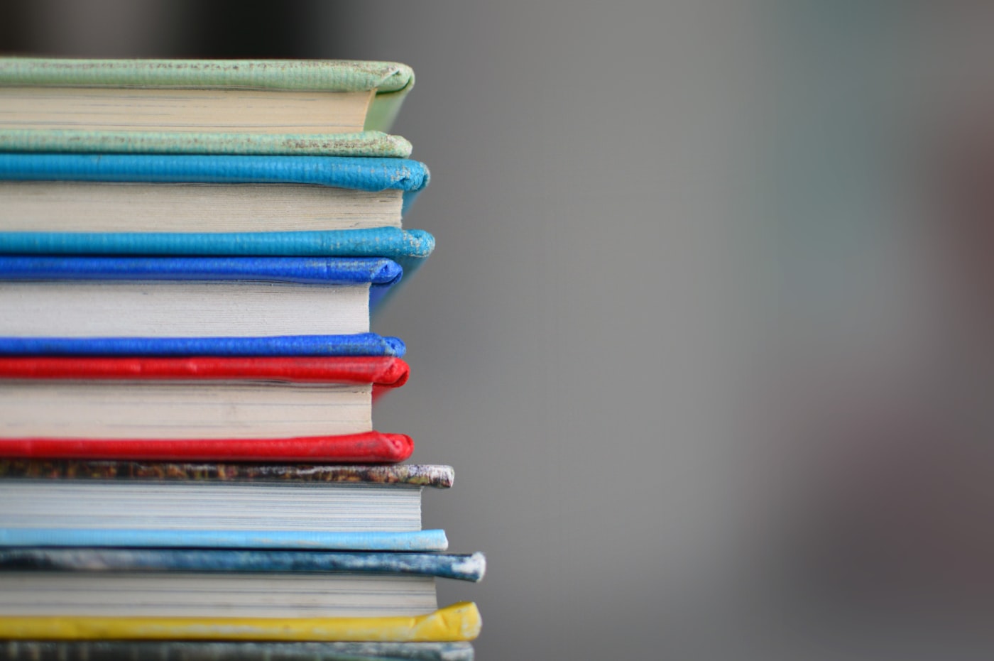 Stack of school books